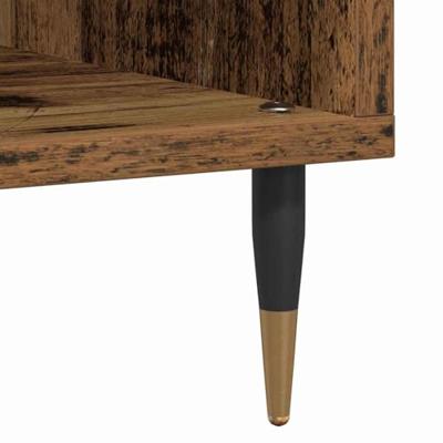 Platenkast met plank Oud hout 100 x 38 x 48 cm Bewerkt hout