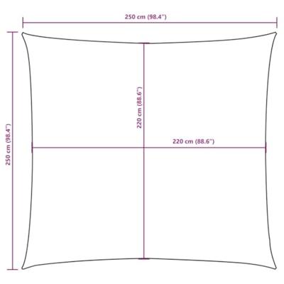 VidaXL Zonnescherm vierkant 2,5x2,5 m oxford stof bruin