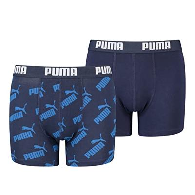 Puma AOP Boxershort 4-Pack KIDS Blauw - Maat 140 - Kleur: Blauw | Soccerfanshop