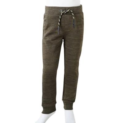 Kinderjoggingbroek 128 gemleerd donker kaki Kinderjoggingbroek 128 gemleerd donker kaki
