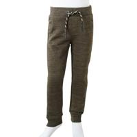 Kinderjoggingbroek 92 gemleerd donker kaki - thumbnail