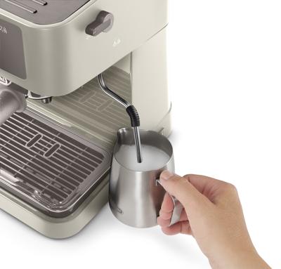 Espressomachine - DELONGHI - STILOSA EC235.CR - Solopomp - RVS waterkoker - ESE compatibel - Stoommondstuk - Crème afwerking