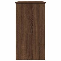 Bureau 80x40x75 cm bewerkt hout bruin eikenkleur - thumbnail