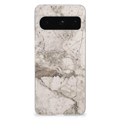 Google Pixel 8 Pro | TPU | Siliconen hoesje | Marmer Beige