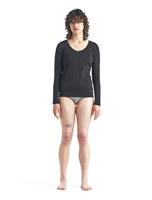 Icebreaker Siren LS Sweetheart Thermoshirt Dames Black XL - thumbnail