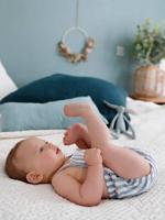 Boxpakje baby gestreept chambrayblauw - thumbnail