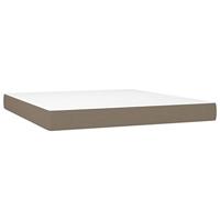 Boxspring met matras stof taupe 180x200 cm - thumbnail