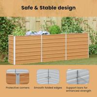 Verhoogde plantenbak Licht Bruin 240 x 40 x 77 cm - thumbnail