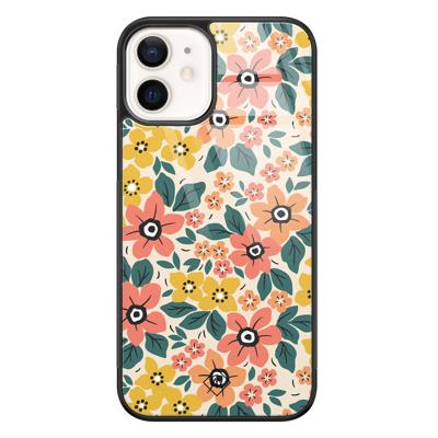 iPhone 12 glazen hardcase - Blossom