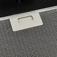 VidaXL Wandafzuigkap 60 cm staal en gehard glas zwart - thumbnail