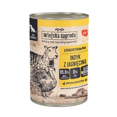 WIEJSKA ZAGRODA Turkey with lamb - natvoer voor honden - 400g
