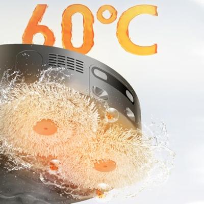 EZICLEAN PureFlow MAX Robotstofzuiger en -dweil - Connected LiDAR met Leegstation - 14.000 Pa - 4 L - Zwart