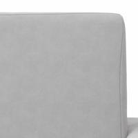 Kinderslaapbank zacht pluche lichtgrijs - thumbnail