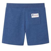 Kindershorts met trekkoord 116 gemleerd donkerblauw - thumbnail