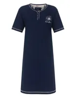 Medaillon dames nachthemd korte mouw - "Bloem" - thumbnail