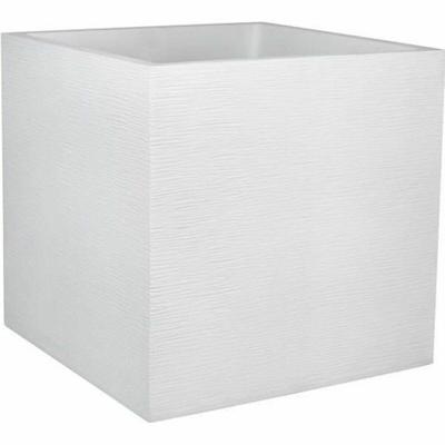 PLASTIC EDA Graphit Vierkant bloemblad - 57 L - 49,5 x 49,5 x 49,5 cm - Witte ceruse PLASTIC EDA Graphit Vierkant bloemblad - 57 L - 49,5 x 49,5 x 49,5 cm - Witte ceruse