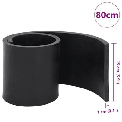 VidaXL Rubberen rand voor sneeuwploeg 80x15x1 cm zwart - thumbnail