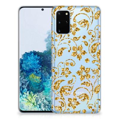 Samsung Galaxy S20 Plus | TPU Case | Gouden Bloemen Samsung Galaxy S20 Plus | TPU Case | Gouden Bloemen
