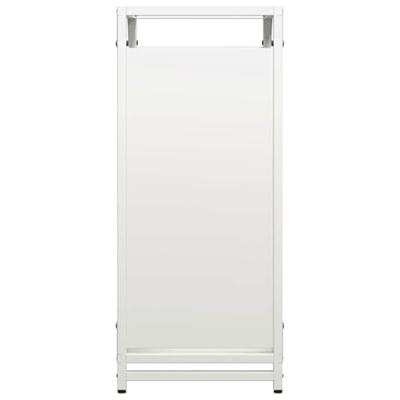 VidaXL Brandhoutrek 44x28x65 cm koudgewalst staal wit