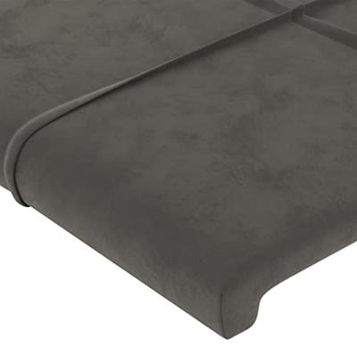 Hoofdbord LED 147x16x118/128 cm fluweel donkergrijs