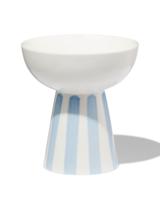 HEMA Schaaltje op voet Ø11x11.6 Tafelgenoten new bone wit met blauw (blauw) - thumbnail