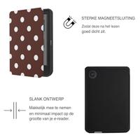 Lunso Kobo Clara BW / Clara Colour hoesje (6 inch) - Vegan Saffiano Leren Sleep Cover - Vintage Dots - thumbnail
