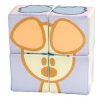 Woezel en Pip Stoffen Blokken-Puzzel 4 Blokken - thumbnail