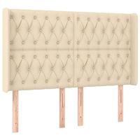 Boxspring met matras en LED stof crèmekleurig 140x190 cm - thumbnail