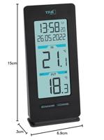 TFA Dostmann Buddy 30.3072.01 Draadloze thermometer digitaal Zwart - thumbnail