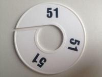 Maatring 11 cm wit/zwart 51 - thumbnail