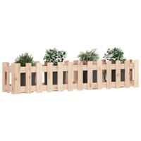 Plantenbak verhoogd met hekontwerp 150x30x30 cm grenenhout - thumbnail