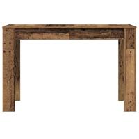 Eettafel 120x60x76 cm bewerkt hout oud houtkleurig - thumbnail