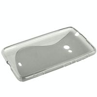 Nokia Lumia 625 Transparant anti-slip S-vormig Frosted structuur TPU back cover Hoesje (grijs) - thumbnail