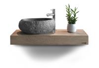 LoooX Wooden Mini Base massief eiken blad 60x23x7 cm Old Grey - thumbnail