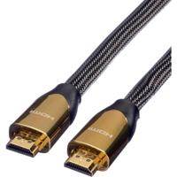 ROLINE PREMIUM HDMI Ultra HD Kabel met Ethernet, M/M, zwart, 1 m - thumbnail