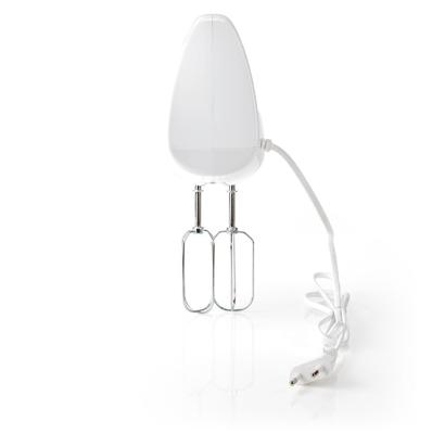 Nedis KAHM100CWT Handmixer 200 W 5-snelheden Turbo-functie 2 Deeghaken / 2 Kloppers Grijs / Wit