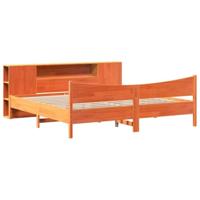 Bedframe zonder matras massief grenenhout wasbruin 180x200 cm - thumbnail