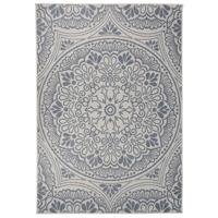 VidaXL Buitenkleed met patroon platgeweven 160x230 cm blauw - thumbnail