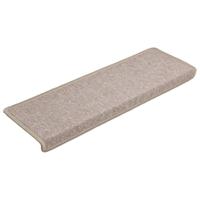 VidaXL Trapmatten 15 st 65x21x4 cm taupe rechthoekige rand - thumbnail