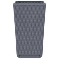 Plantenbakken 2 st 32,5x32,5x57 cm polypropeen grijs - thumbnail