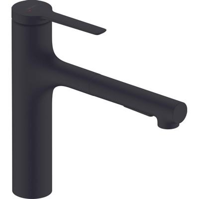 Hansgrohe Zesis M33 ééngreeps keukenmengkraan 160 uittrekbare vuistdouche 2jet sBox lite, mat zwart Hansgrohe Zesis M33 ééngreeps keukenmengkraan 160 uittrekbare vuistdouche 2jet sBox lite, mat zwart