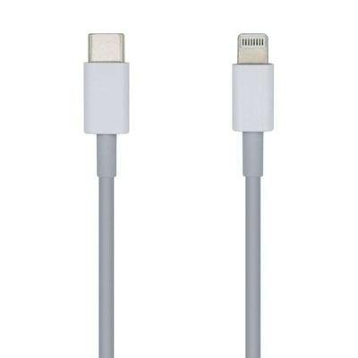 AISENS A102-0442 USB 2.0 USB-C naar LIGHTNING PD 2A, LIGHTNING/M-USB-C/M, wit, 1,0 m