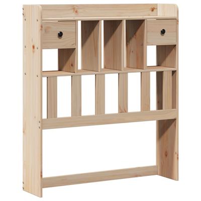 Bed met boekenkast zonder matras massief grenenhout 135x190 cm