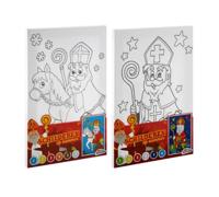 Grafix Sinterklaas canvas schilderen op nummer - thumbnail