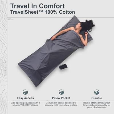 Cocoon Travel Sheet 100% Cotton Lakenzak Elephant Grey