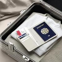 Satechi FindAll vegan-leather passport cover with Find My - Sand - thumbnail