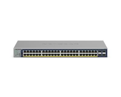 NETGEAR (GS728TP V3) 28-poorts Gigabit PoE Web Manageable Smart Ethernet Switch via Insight Cloud, 24-poorts PoE+ @190W RJ45-switch, 4 x 1 Gigabit SFP-poorten, desktop/rack en ProSAFE levenslange