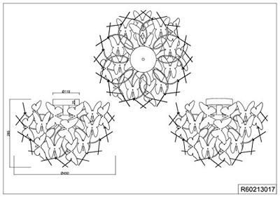 Trio PlafondlampButterfly - R60213017
