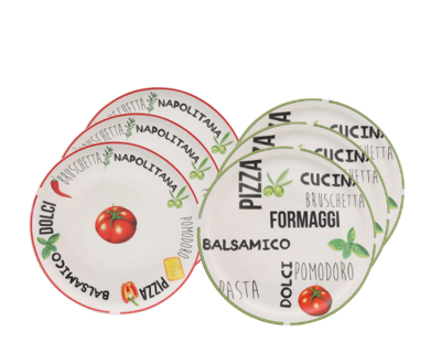 Cookinglife Pizzaborden Italia ø 30 cm - 6 stuks
