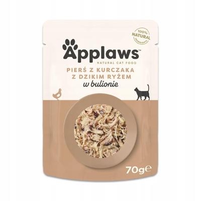 APPLAWS Chicken breast with wild rice in broth - nat kattenvoer - 70g